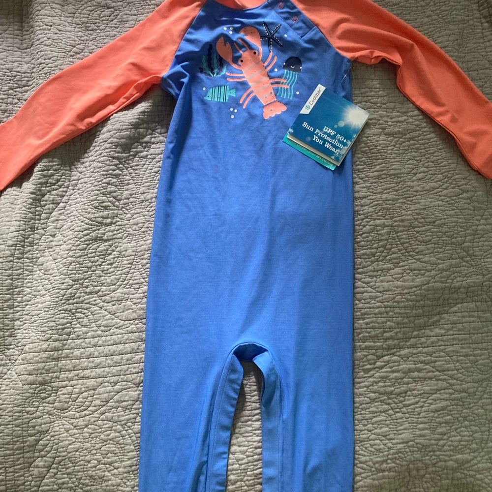 Blue and Orange Kids One Piece